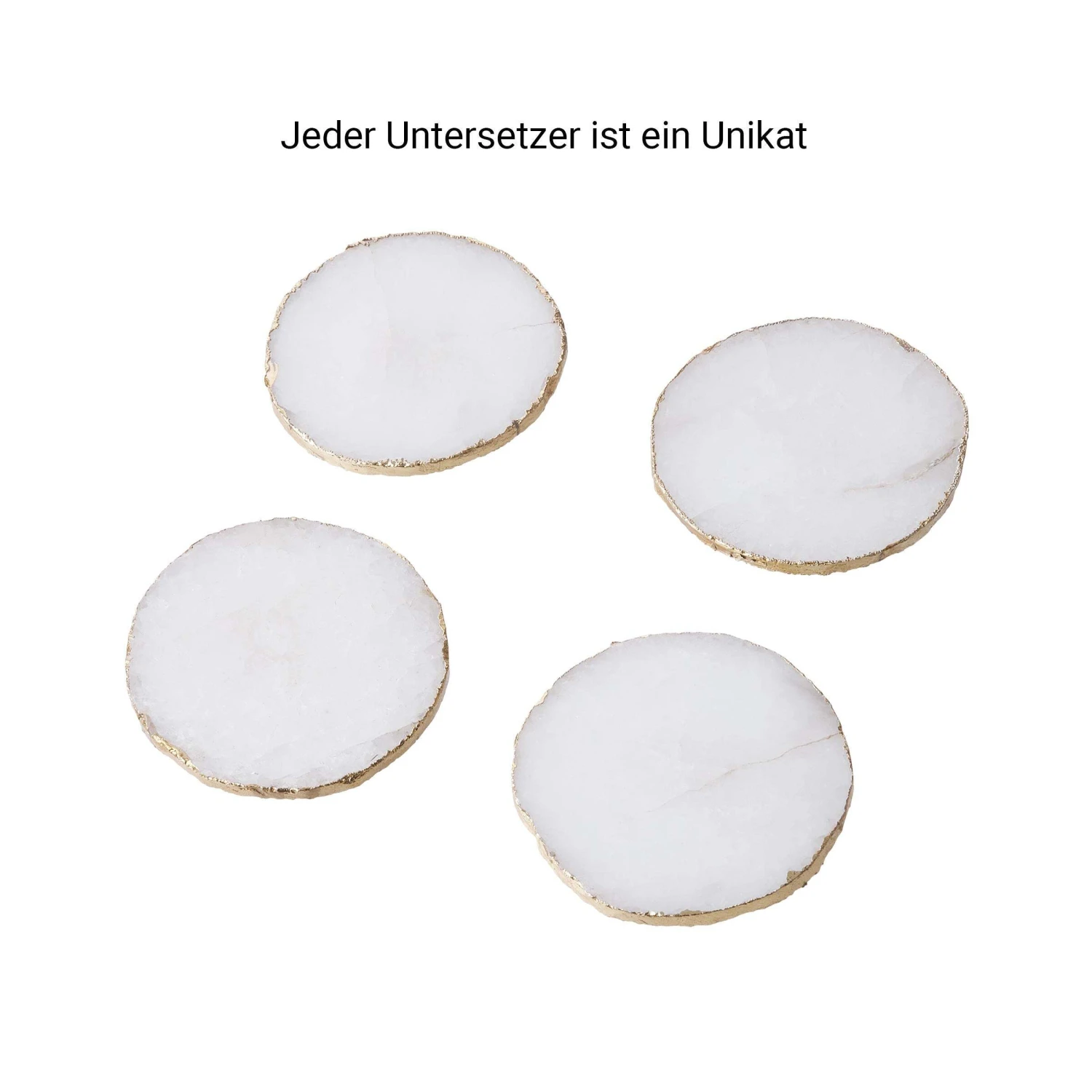 4x Edelsteinuntersetzer Ø11cm CRYSTAL In Weiß-Gold 4 4x Edelsteinuntersetzer Ø11cm CRYSTAL In Weiß-Gold – Bild 3
