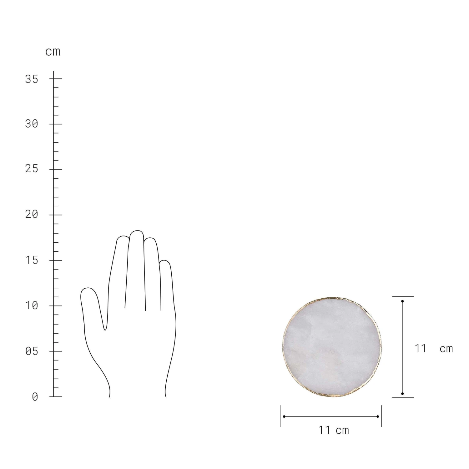 4x Edelsteinuntersetzer Ø11cm CRYSTAL In Weiß-Gold 5 4x Edelsteinuntersetzer Ø11cm CRYSTAL In Weiß-Gold – Bild 4