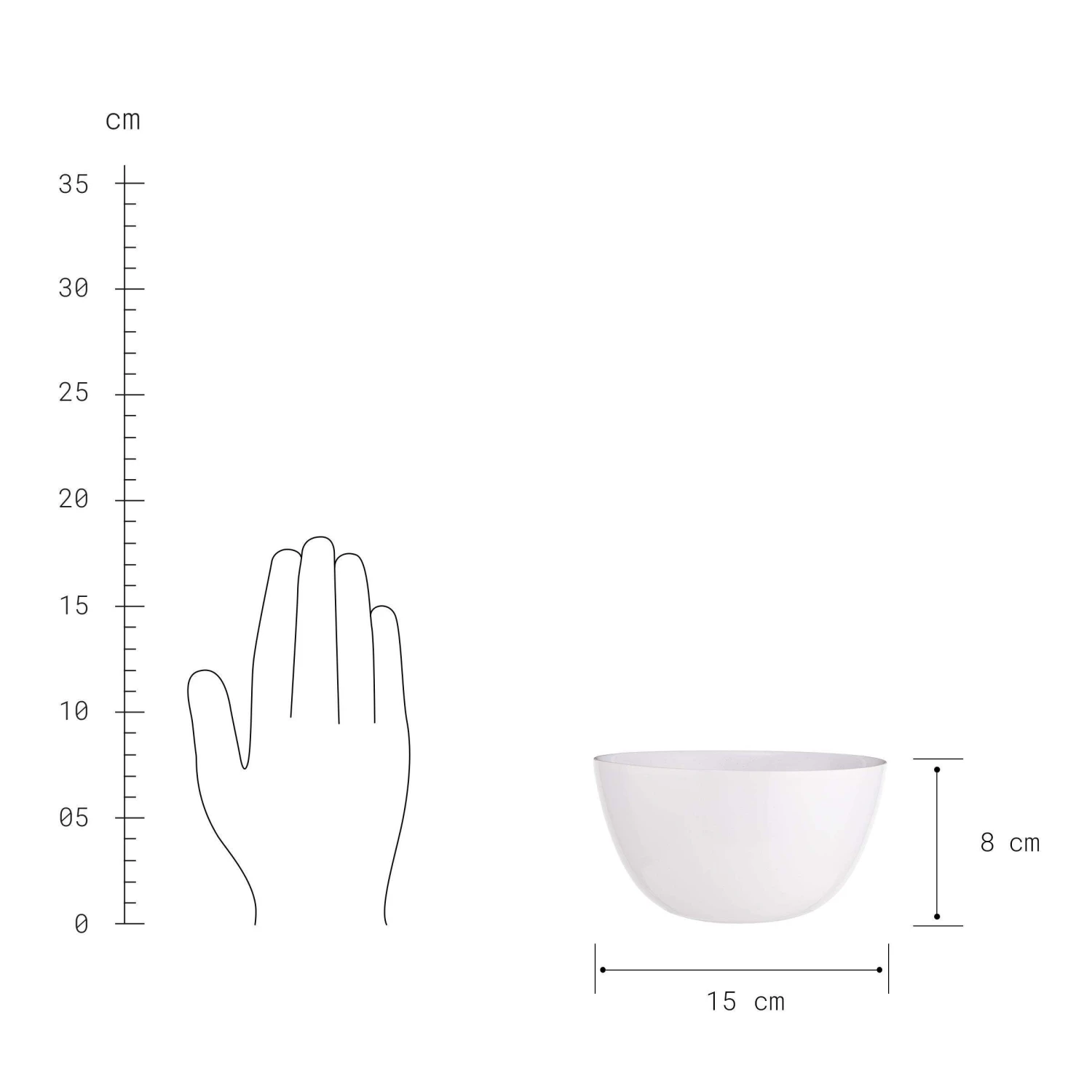 4x Schale 600ml NATIVE In Weiß 7 4x Schale 600ml NATIVE In Weiß – Bild 5