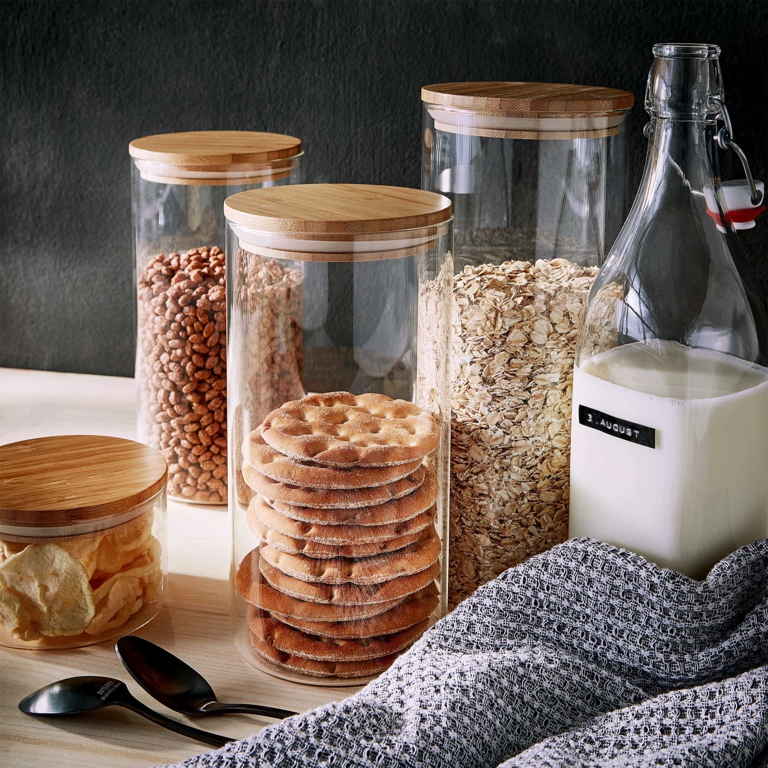 4x Vorratsgläser 550ml WOODLOCK In Transparent 4 4x Vorratsgläser 550ml WOODLOCK In Transparent – Bild 2