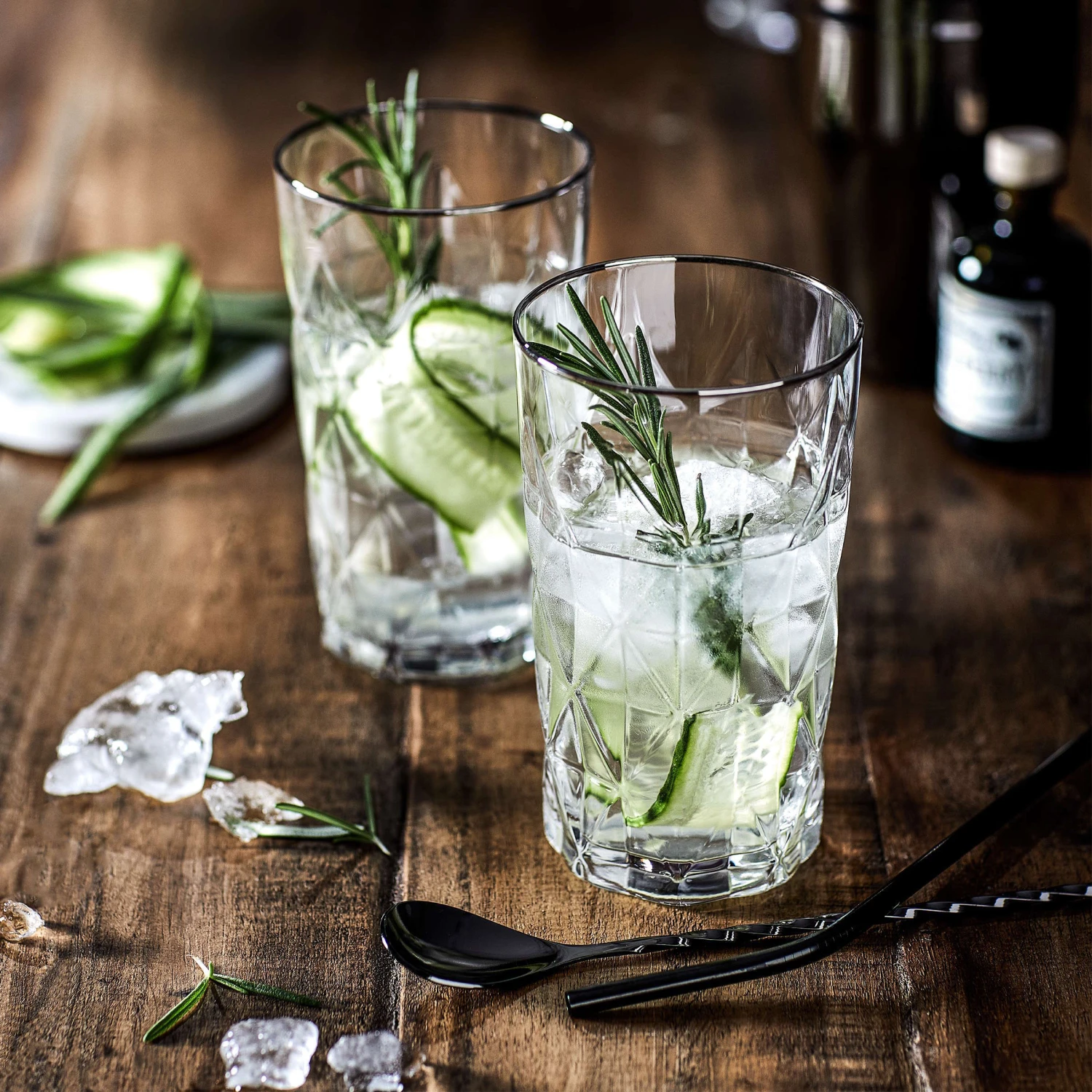 6x Longdrinkgläser Mit Silberrand 460ml UPSCALE In Transparent-Silber 4 6x Longdrinkgläser Mit Silberrand 460ml UPSCALE In Transparent-Silber – Bild 2