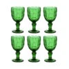6x Weingläser 230ml VICTORIAN In Dunkelgrün