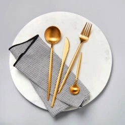 Besteck-Set 4-tlg. Matt STILETTO In Gold -Angebote Butlers Store butlers besteck set 4 tlg matt stiletto in gold 7