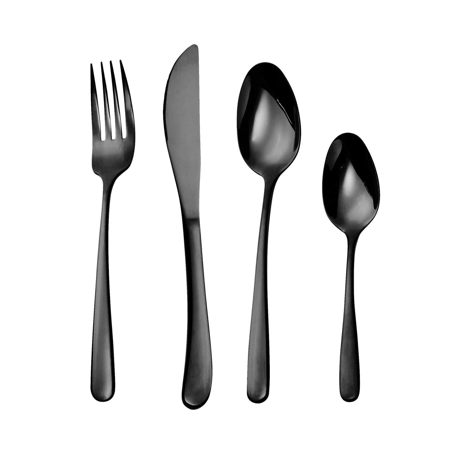 Besteck-Set 4-tlg. QUEENS In Schwarz 4 Besteck-Set 4-tlg. QUEENS In Schwarz – Bild 2