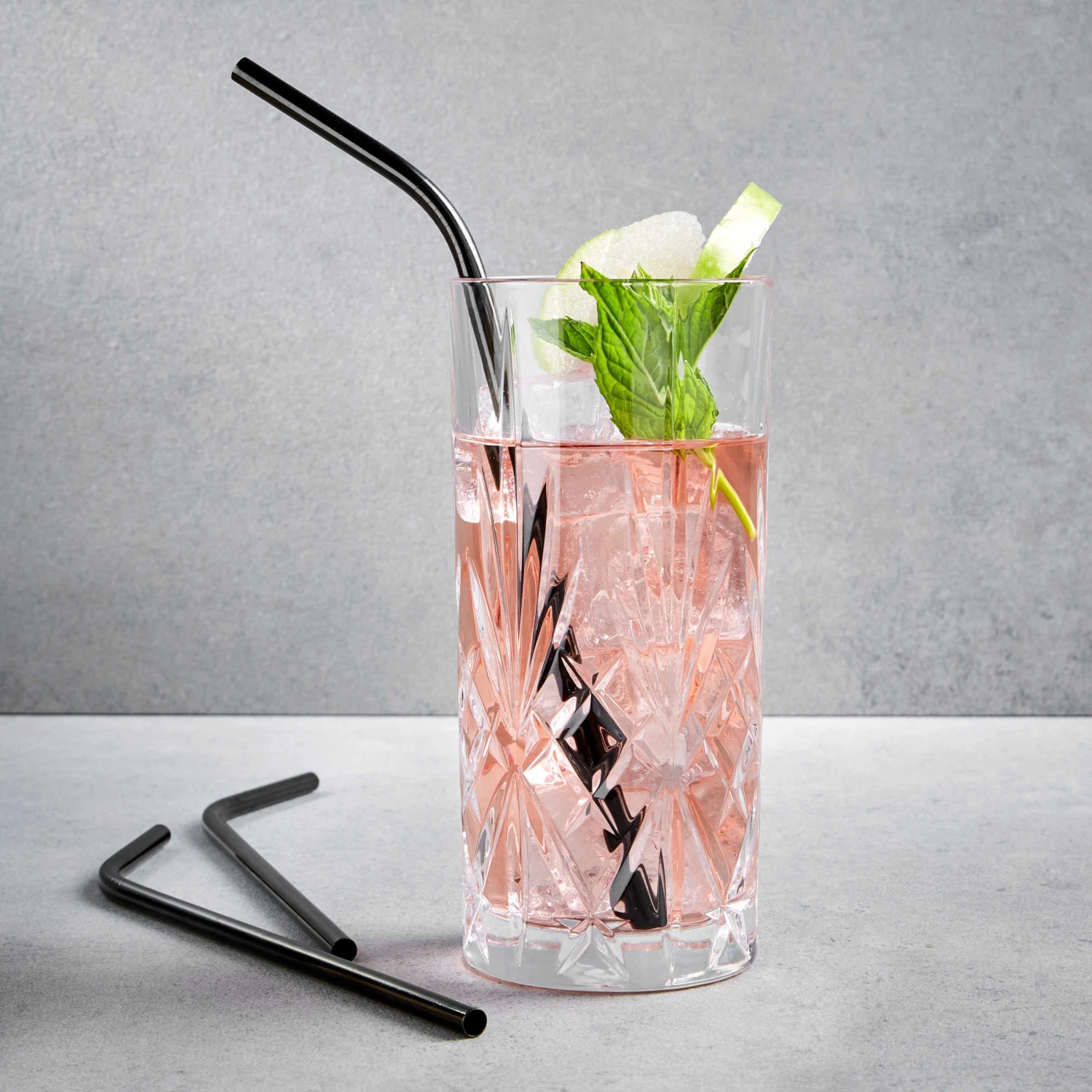 Edelstahltrinkhalme Mit Bürste MANHATTAN LOUNGE In Schwarz 4 Edelstahltrinkhalme Mit Bürste MANHATTAN LOUNGE In Schwarz – Bild 2