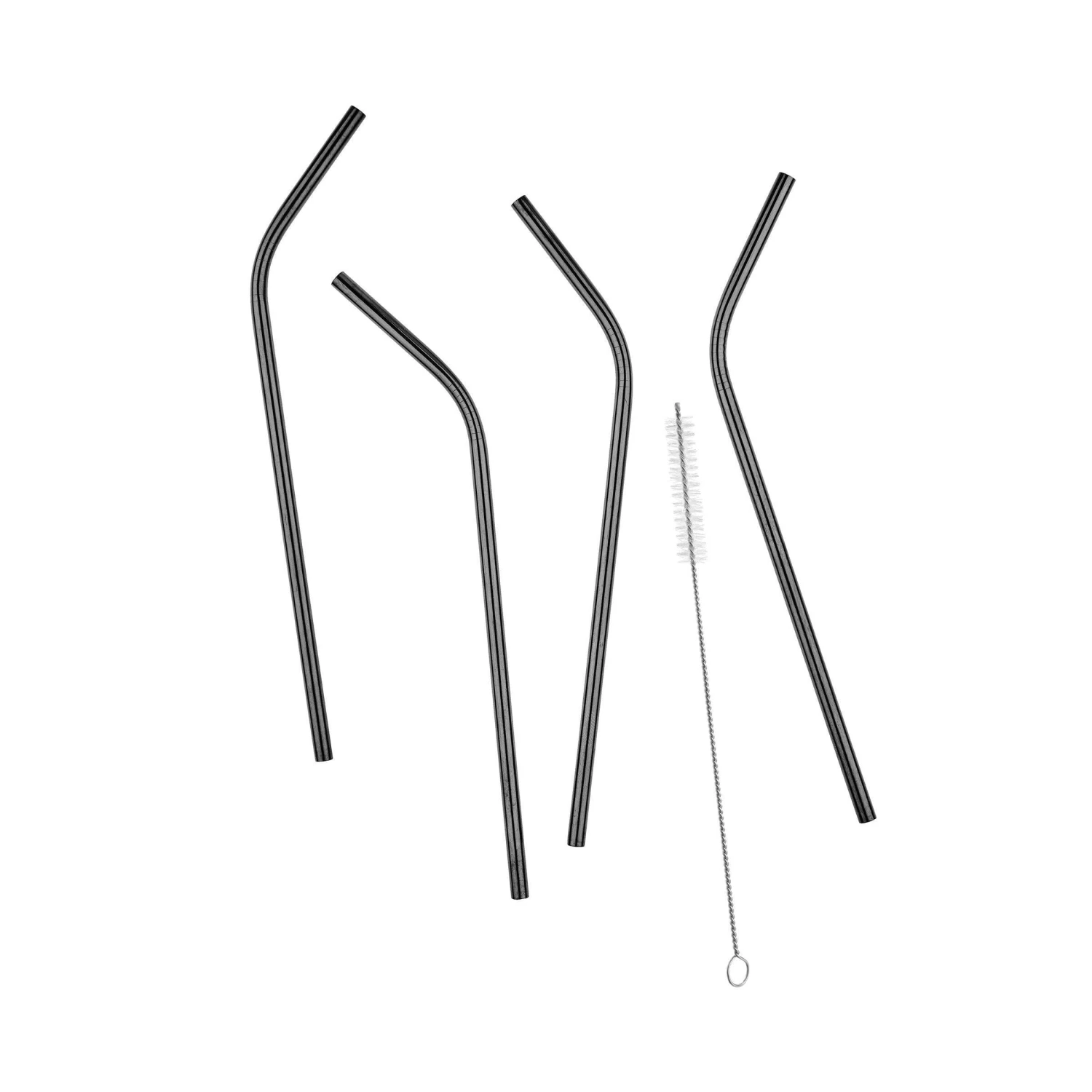 Edelstahltrinkhalme Mit Bürste MANHATTAN LOUNGE In Schwarz 3 Edelstahltrinkhalme Mit Bürste MANHATTAN LOUNGE In Schwarz