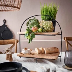 Etagere 2-stufig Höhe 45cm MANGO DAYS In Braun -Angebote Butlers Store butlers etagere 2 stufig hohe 45cm mango days in braun 5