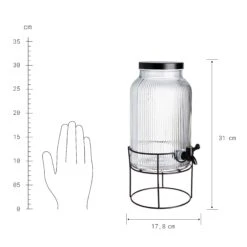 Getränkespender Mit Ständer 2 Tlg. FOUNTAIN In Transparent-Schwarz -Angebote Butlers Store butlers getrankespender mit stander 2 tlg fountain in transparent schwarz 3