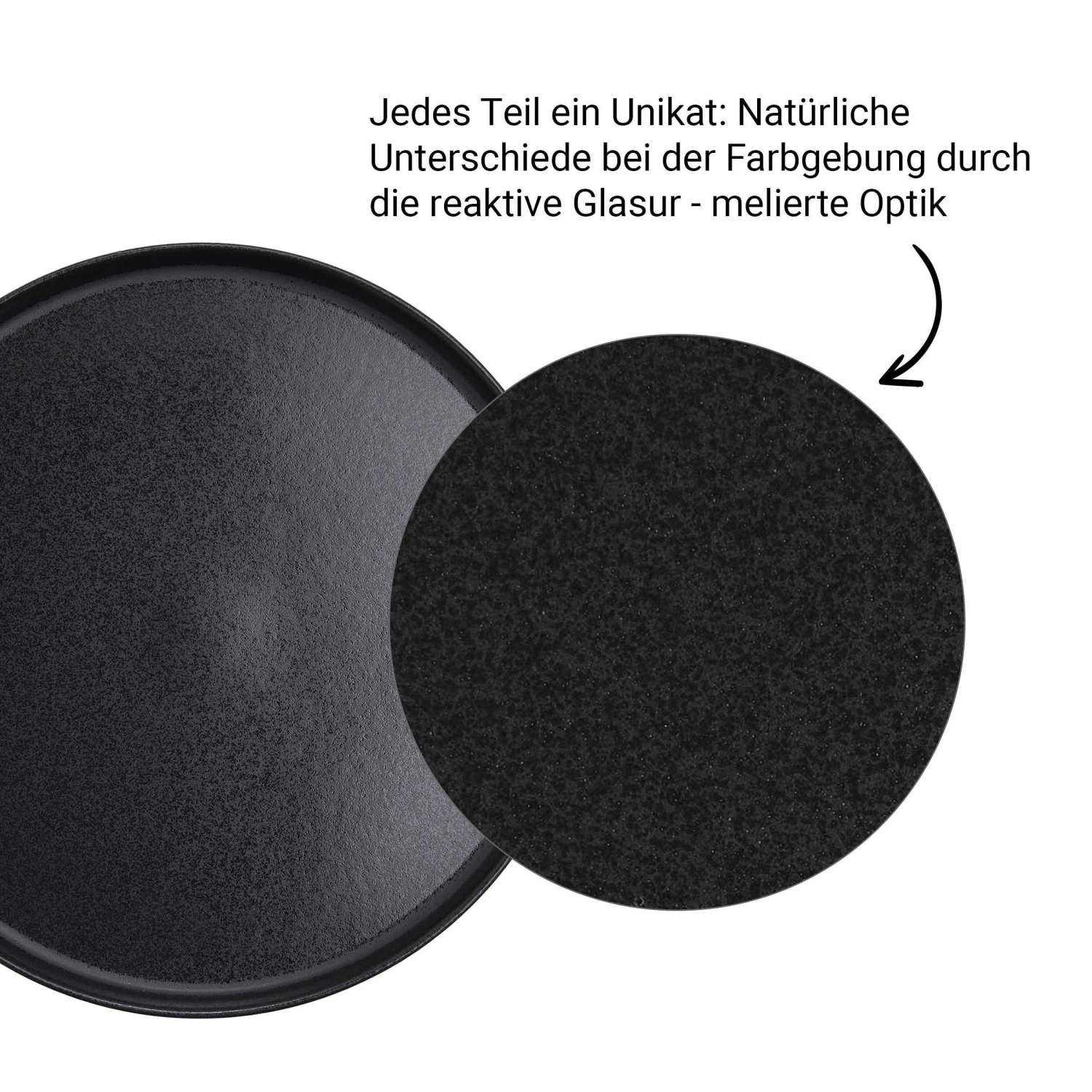 Pastateller Ø23cm CASA NOVA In Schwarz 5 Pastateller Ø23cm CASA NOVA In Schwarz – Bild 3