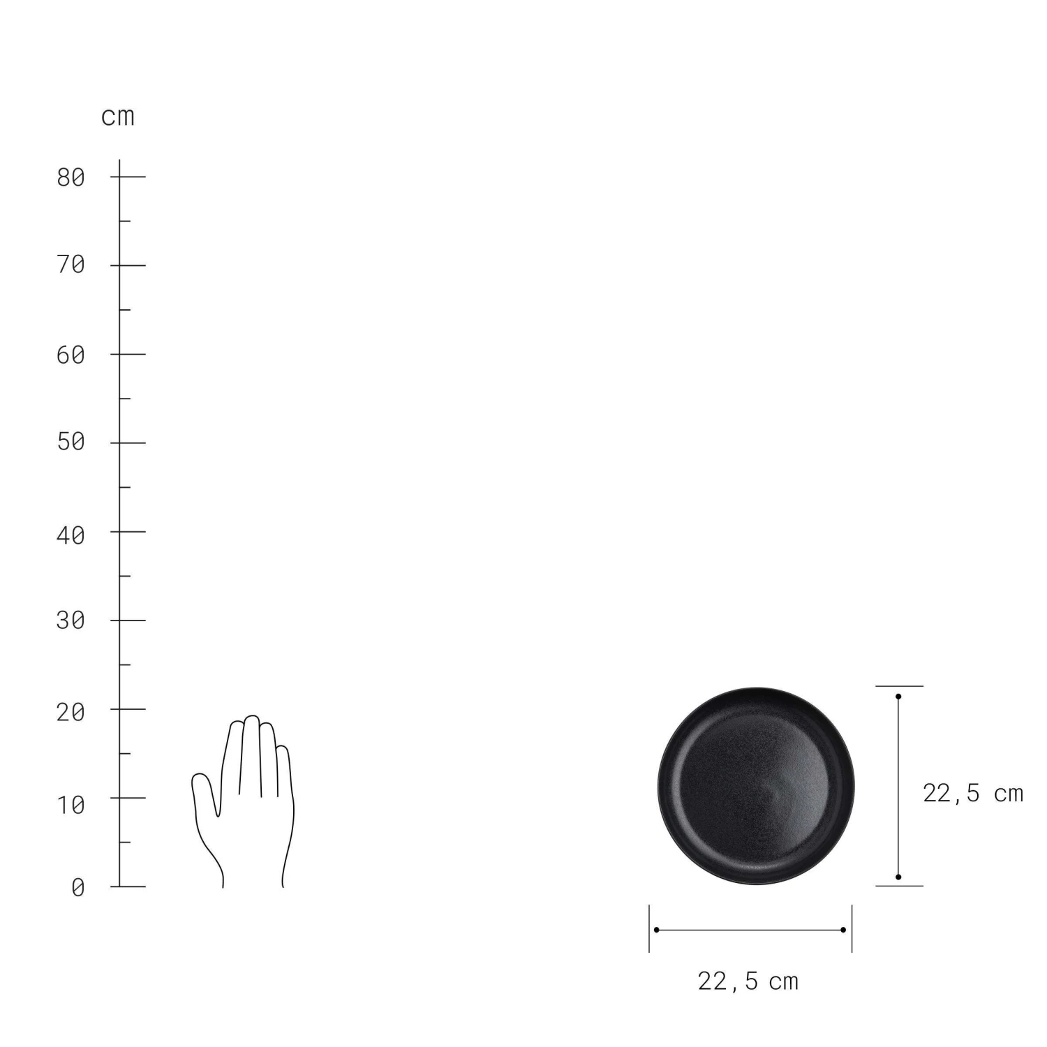 Pastateller Ø23cm CASA NOVA In Schwarz 7 Pastateller Ø23cm CASA NOVA In Schwarz – Bild 5